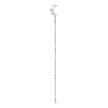 Billede af Jane Kønig Half Moon Chain Stud ørering sølv (1 stk.) - Venstre