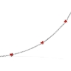 Billede af Scrouples Girls armbånd 3 x røde hjerter 14+2 cm sølv