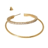 Billede af Jane Kønig Double Olympia Hoop With Stones ørering forgyldt stål (1 stk.) - Left