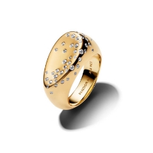 Billede af Pandora Stenindfattet Oval Hvælvet Signet ring forgyldt metalblanding m. cz (str. 56)