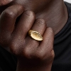 Billede af Pandora Stenindfattet Oval Hvælvet Signet ring forgyldt metalblanding m. cz (str. 60)