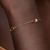 Billede af Pandora Organisk formet Oval & Behandlet Ferskvandskulturperle armbånd forgyldt metalblanding (16-20 cm)