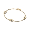 Billede af Pandora Organisk formet Oval & Behandlet Ferskvandskulturperle armbånd forgyldt metalblanding (18 cm)