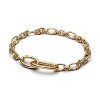 Billede af Pandora Ovalt Ledarmbånd forgyldt metalblanding (15 cm)
