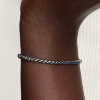 Billede af Pandora Box Chain armbånd m. Blå Snor forgyldt metalblanding (19 cm)