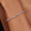 Billede af Pandora Regnbuefarvet Tennisarmbånd sølv m. cz/krystal (20 cm)