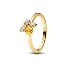 Billede af Pandora Honningbi ring forgyldt metalblanding m. cz (str. 48)