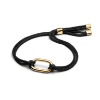 Billede af Pandora Armbånd med snor og led forgyldt metalblanding (25 cm)
