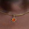 Billede af Pandora Hvirvlende Sol Totonet charm sølv + forgyldt metalblanding m. muranoglas + cz