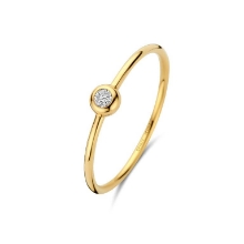 Billede af Spirit Icons Belle ring 14 karat guld m. 0,05 ct. w/vs brillant (str. 50)