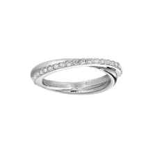 Billede af Jane Kønig Olympia Ring stål m. cz (str. 60) 