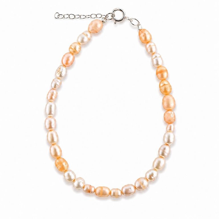 Billede af Belladi "Ella Orange" armbånd sølv m. fvp (16-22 cm)