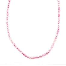 Billede af Belladi "Ella Pink" halskæde sølv m. fvp (45+3 cm)