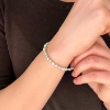 Billede af Belladi "Ella Green" armbånd sølv m. fvp (16-22 cm)