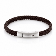 Billede af Gentleman's "Logan" armbånd brun læder (23 cm)