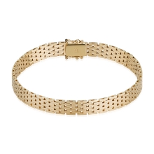 Billede af Armbånd mursten 14kt 7rk bredde 7,0mm 21cm