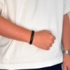 Billede af Gentleman's "Felix" armbånd sort læder (21 cm)