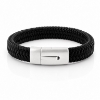 Billede af Gentleman's "Pablo" armbånd sort læder (19,5-23 cm)