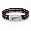 Billede af Gentleman's "George" armbånd brun læder (19,5-23 cm)