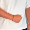 Billede af Gentleman's "Daniel" armbånd stål m. ægte sten (18-21 cm)