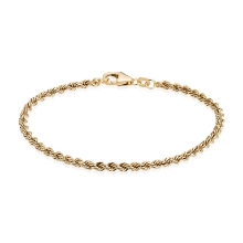 Billede af Armlænke cordel br. 3,2 mm. 18,5 cm. 8 kt.
