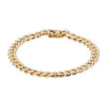Billede af Armbånd panser facet br. 6,8 mm. 18,5 cm. 14 kt.