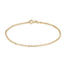 Billede af Armbånd anker facet 8kt t 0,50/br 1,4mm 18,5cm