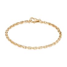 Billede af Armbånd anker facet 8kt t 1,20/br 3,1mm 18,5cm