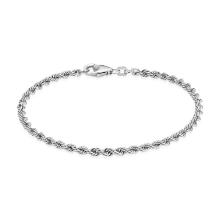 Billede af Armlænke cordel sølv bredde 3,2mm 17cm