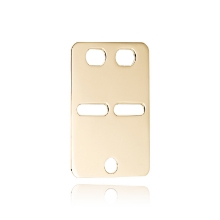 Billede af ID plade mellem 18*26mm tyk 0,5mm (massiv) 14kt
