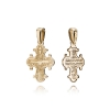 Billede af Dagmarkors med fadervor 14 kt 20x17 mm