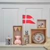 Billede af Nordahl Andersen sparebøsse lyserød bamse m. graveringsplade emalje