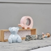Billede af Nordahl Andersen sparebøsse lyseblå bamse m. graveringsplade emalje