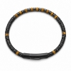 Billede af Gentleman's "Thiago" armbånd stål m. ægte sten (19,5 cm)