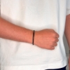 Billede af Gentleman's "Lance" armbånd stål m. ægte sten (18 cm)
