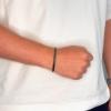 Billede af Gentleman's "Mason" armbånd stål m. ægte sten (18-21 cm)
