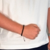 Billede af Gentleman's "Pedro" armbånd stål m. ægte sten (21-25 cm)