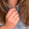 Billede af Belladi "Sabine" V-ring forgyldt sølv m. cz (str. 57)