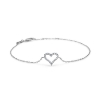 Billede af Mads Z armbånd 14 kt. hvid guld. "Tender Heart" m. 0,12 ct. W.SI (17-19cm)