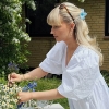 Billede af Studio Z "Grace" øreringe forgyldt sølv m. fvp