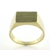 Billede af Herrering m. lukket bund m. plade 9*13mm. forgyldt 925s.