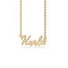 Billede af Studio Z "Name Tag - KARLA" halskæde forgyldt sølv (40-45 cm)