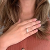 Billede af Ring m. fwp. 6-6½ m/m + brill. 0,03 w/pi 925s