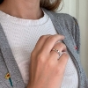 Billede af Ring ægte granat 2½ mm 925s