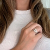 Billede af Ring m. 2 k. perler 925s