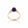 Billede af Ring ametyst kugle 6 mm. 8 kt.