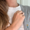 Billede af Ring ametyst kugle 6 mm. 8 kt.