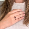 Billede af Ring ametyst kugle 6 mm. 8 kt.