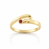 Billede af Ring 8 kt. m. ægte fac. rubin 2mm