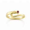 Billede af Ring 8 kt. m. ægte fac. rubin 2mm